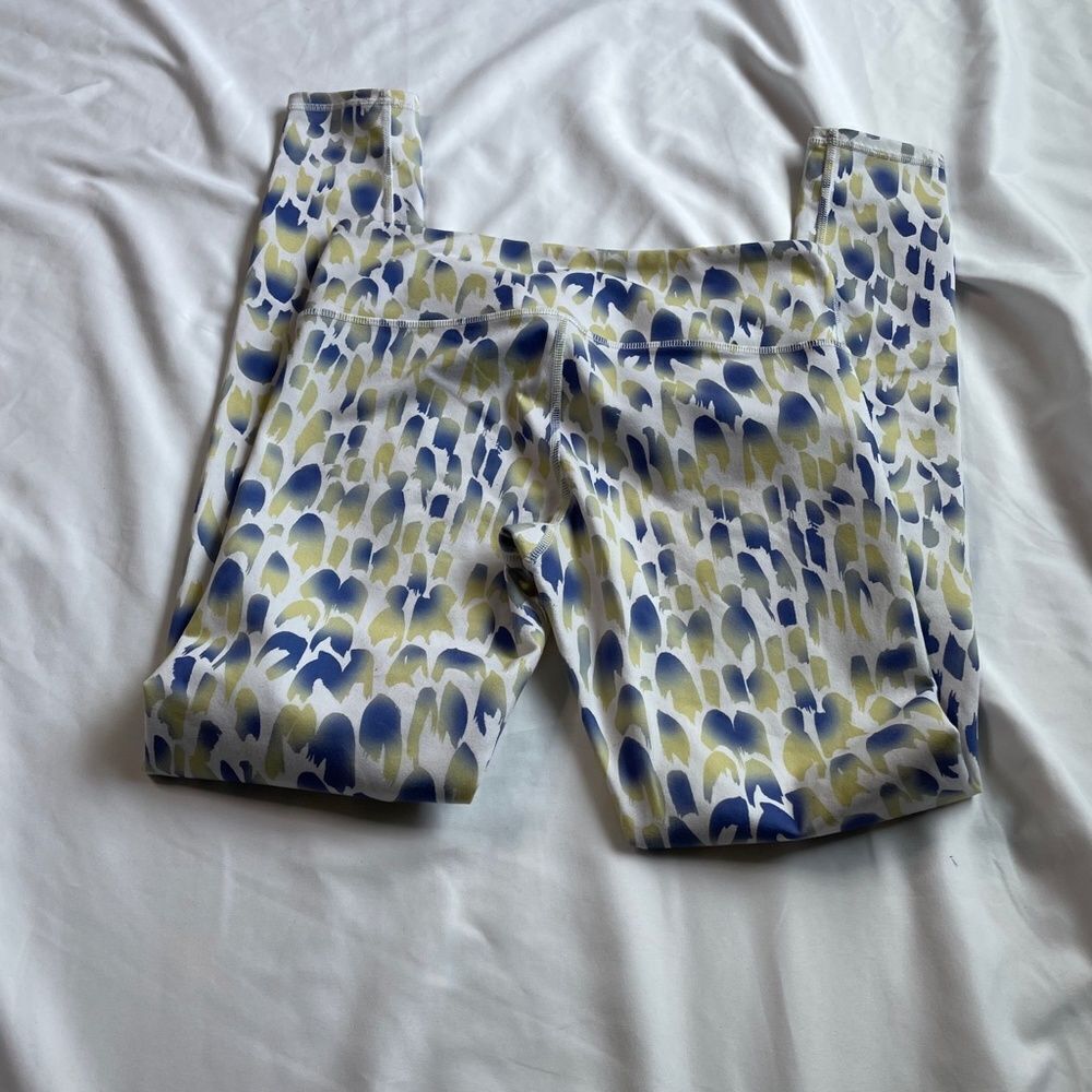 ALO Yoga airbrush legging cheetah Small blue yello - Picture 7 of 9